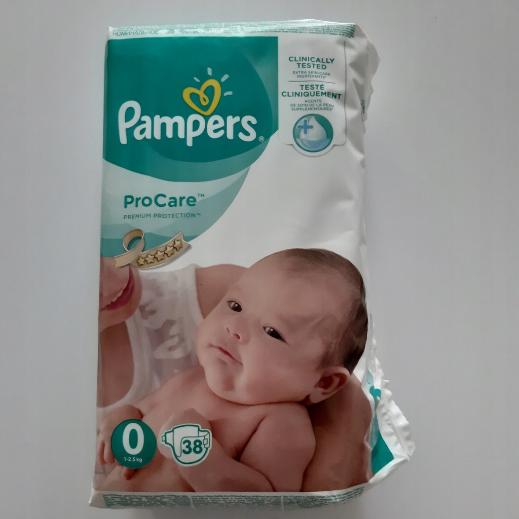 pampers procare 0 pieluchy 38 sztuk