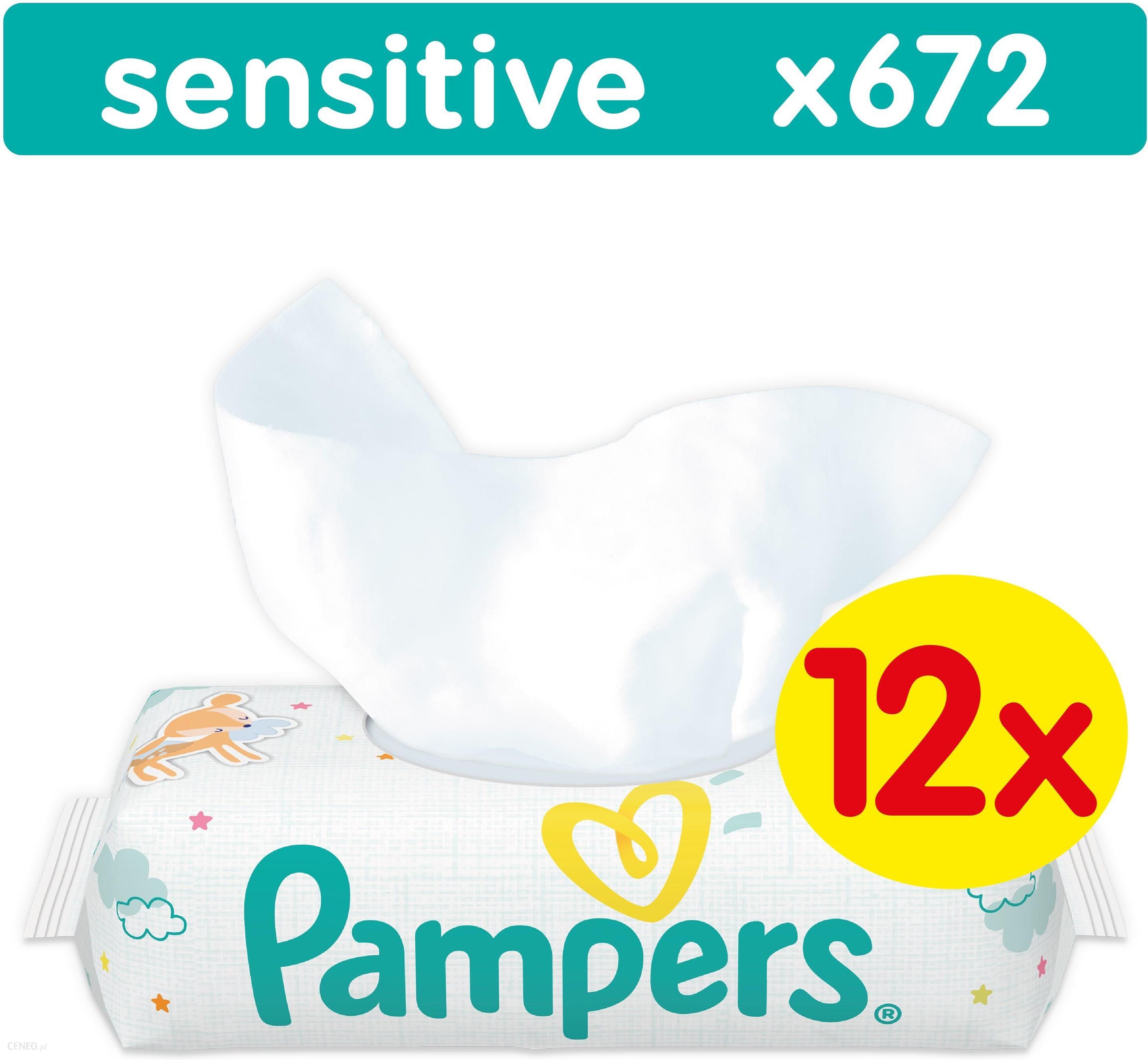 pampers sensitive chusteczki dla niemowląt 12x56 szt