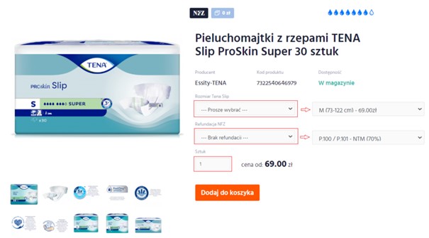 zlecenie na pieluchomajtki i cewniki