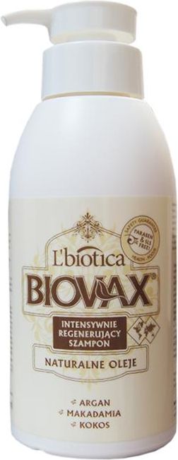 5 biovax szampon intens regenerujący argan makadamia kokos