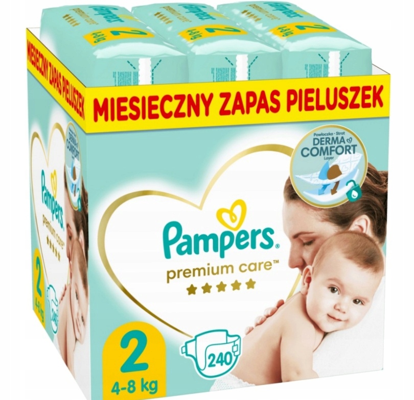 pampers premium care 240 szt rozmiar 2