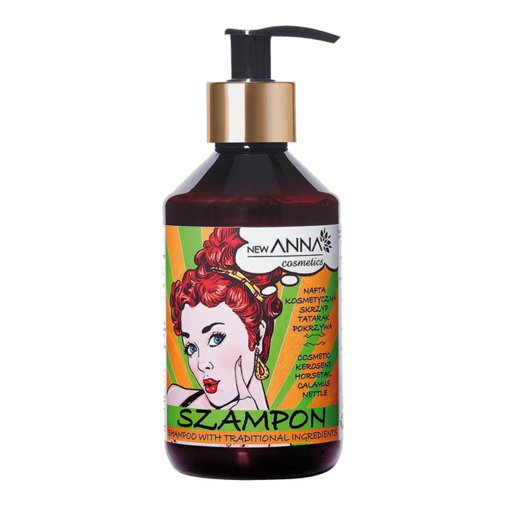 szampon z naftą kosmetyczną ekstraktami z pokrzywy tataraku i skrzypu