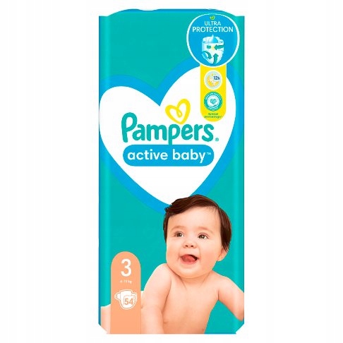 pampers active baby-dry pieluszki 3 midi 74 sztuki