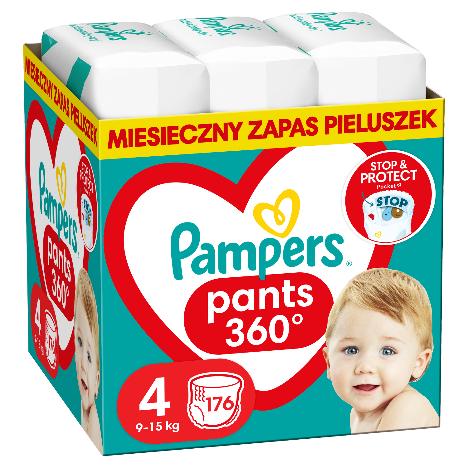 pampers pieluszki zapas 4 maxi aż 174 sztuk