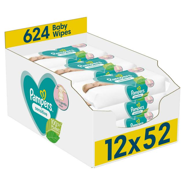 pampers sensitive 12x52