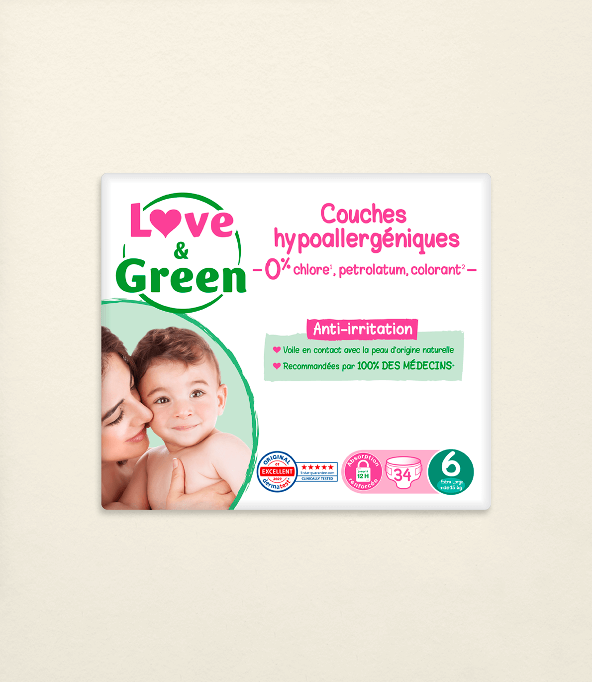 love and green pampers