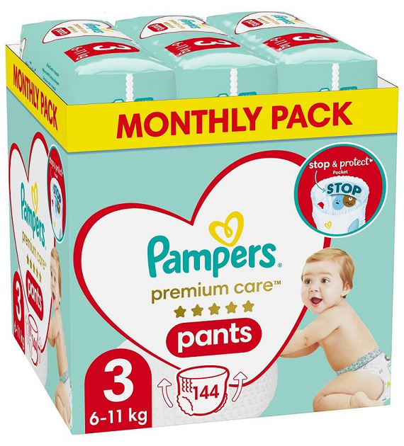 pampers 3-6 kg 144 sztuki