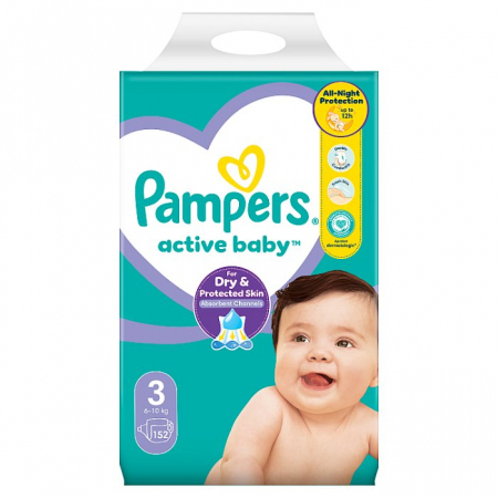 pampers 3 active baby 152 szt
