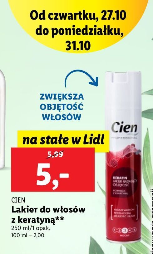 lakier do włosów cien 100 ml