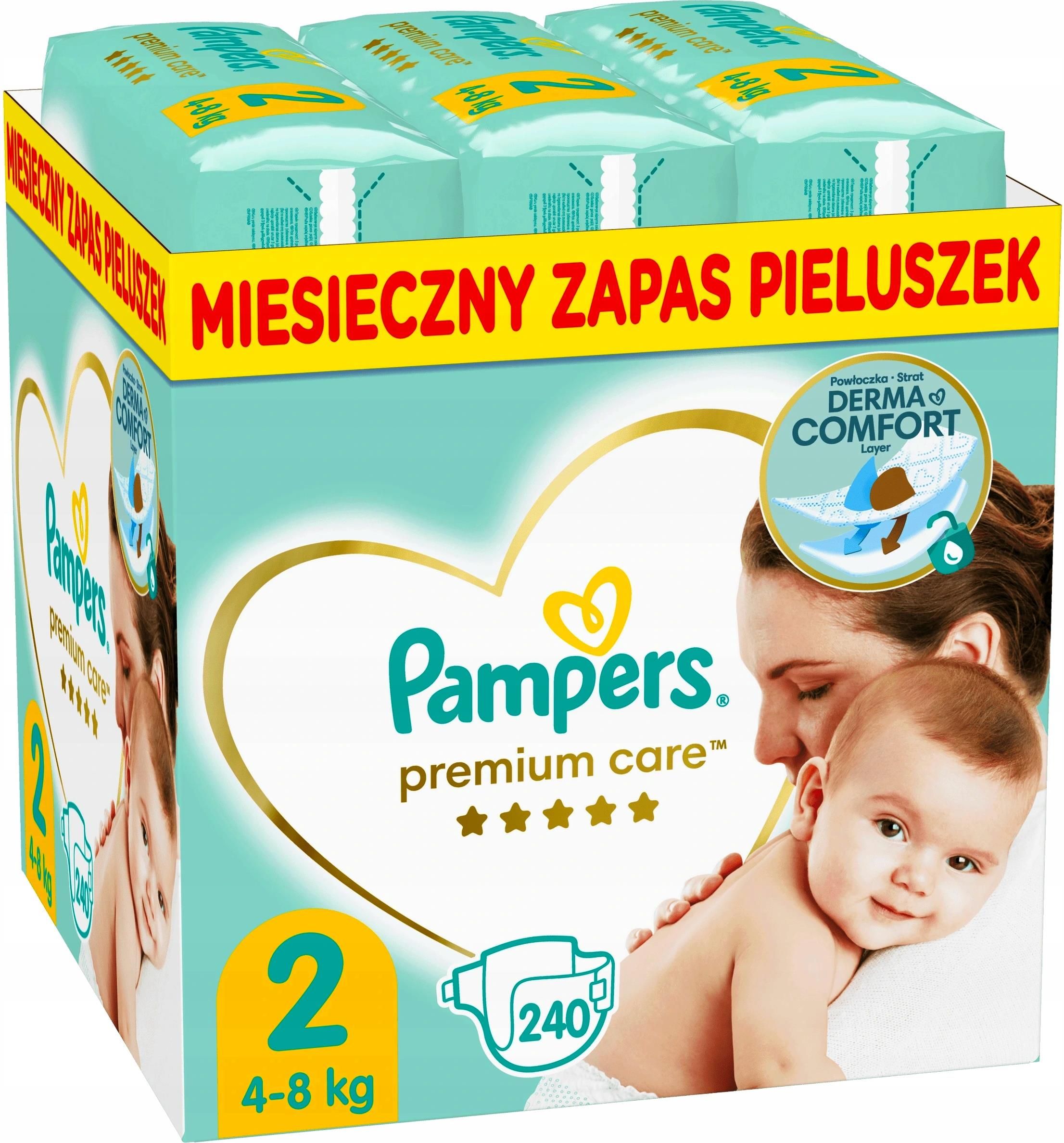 pieluchy premium care rozmiar 2 mini 240 szt pampers