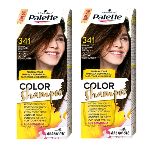 palette color shampoo szampon koloryzujący ciemna czekolada