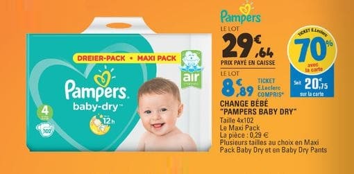 pampers leclerc