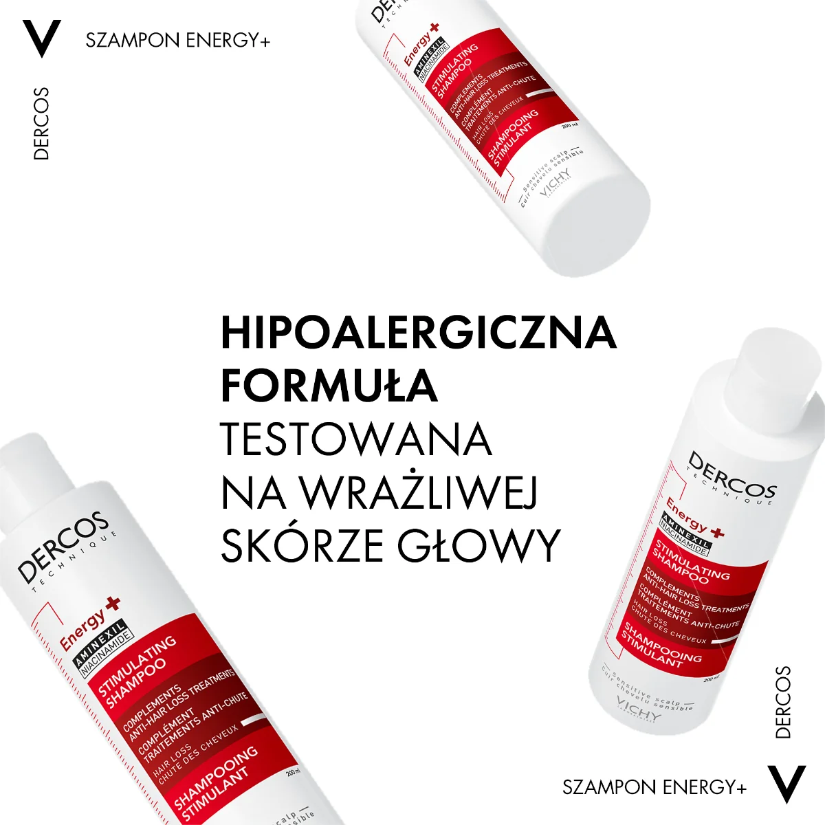 vichy dercos szampon energetyzujący wspierający kurację na wypadanie włosów