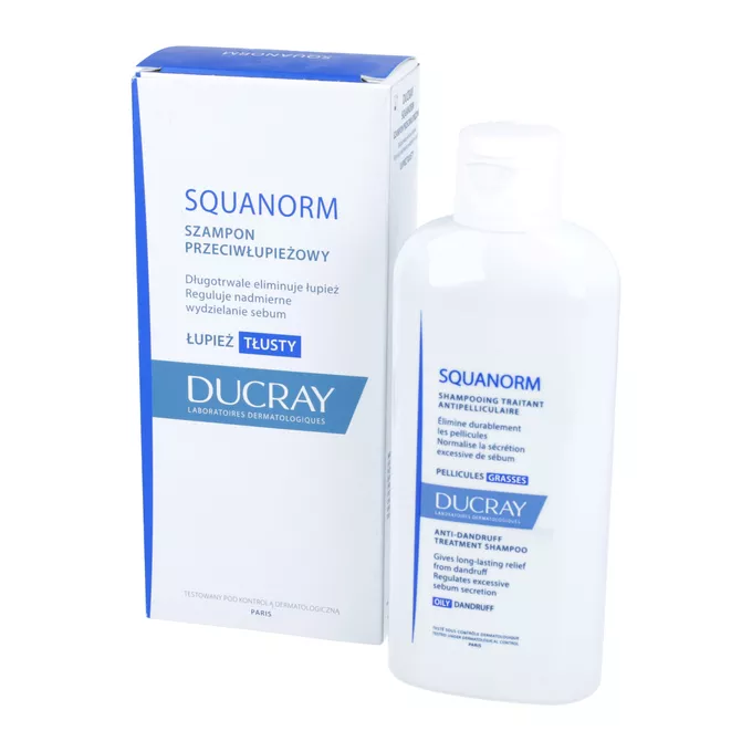 ducray squanorm szampon przeciwłupieżowy łupież tłusty
