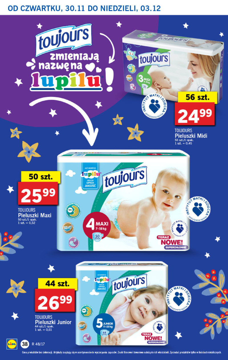 lidl pieluchy toujours 3