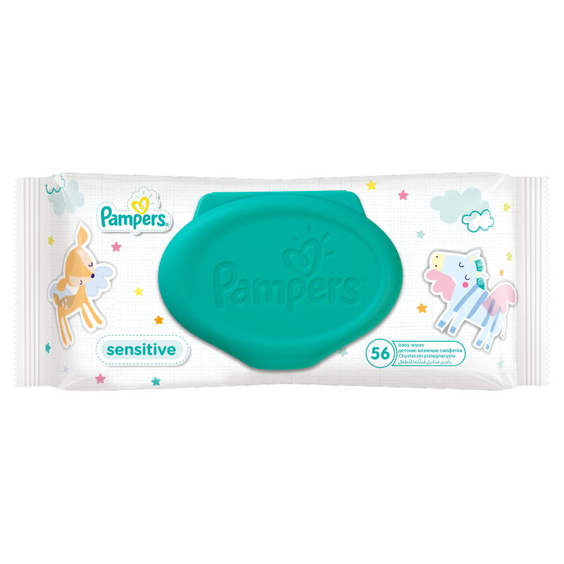 pampers sensitive chusteczki dla niemowląt 1x56 sztuk