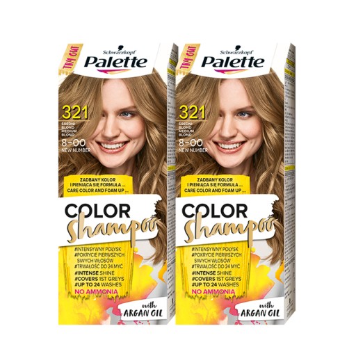 palette szampon koloryzujący średni blond 321