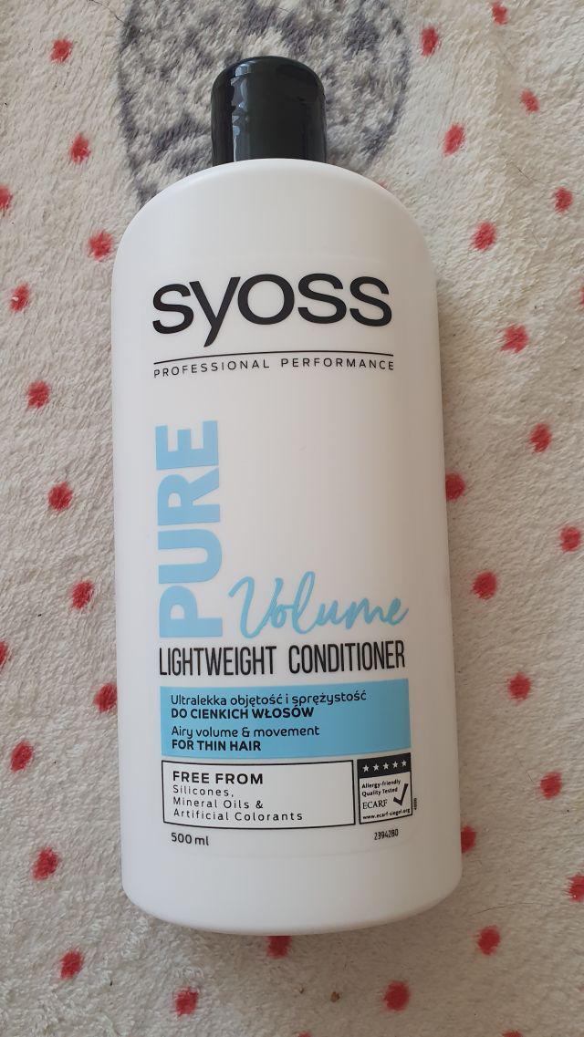 syoss pure volume ultralekka odżywka do cienkich włosów 500 ml