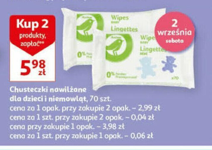 chusteczki nawilżane dla osób auchan