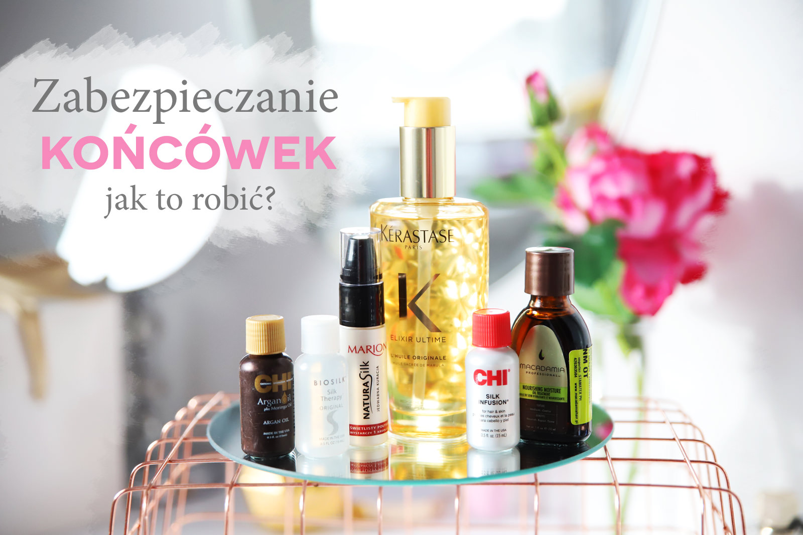 olejek do włosów i serum razem