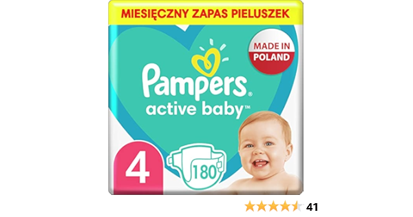 do jakiego miesiaca dziecko nosi pampers 4