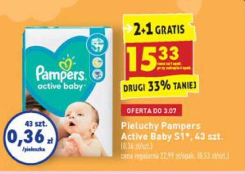 cena pampers 1 biwdronka