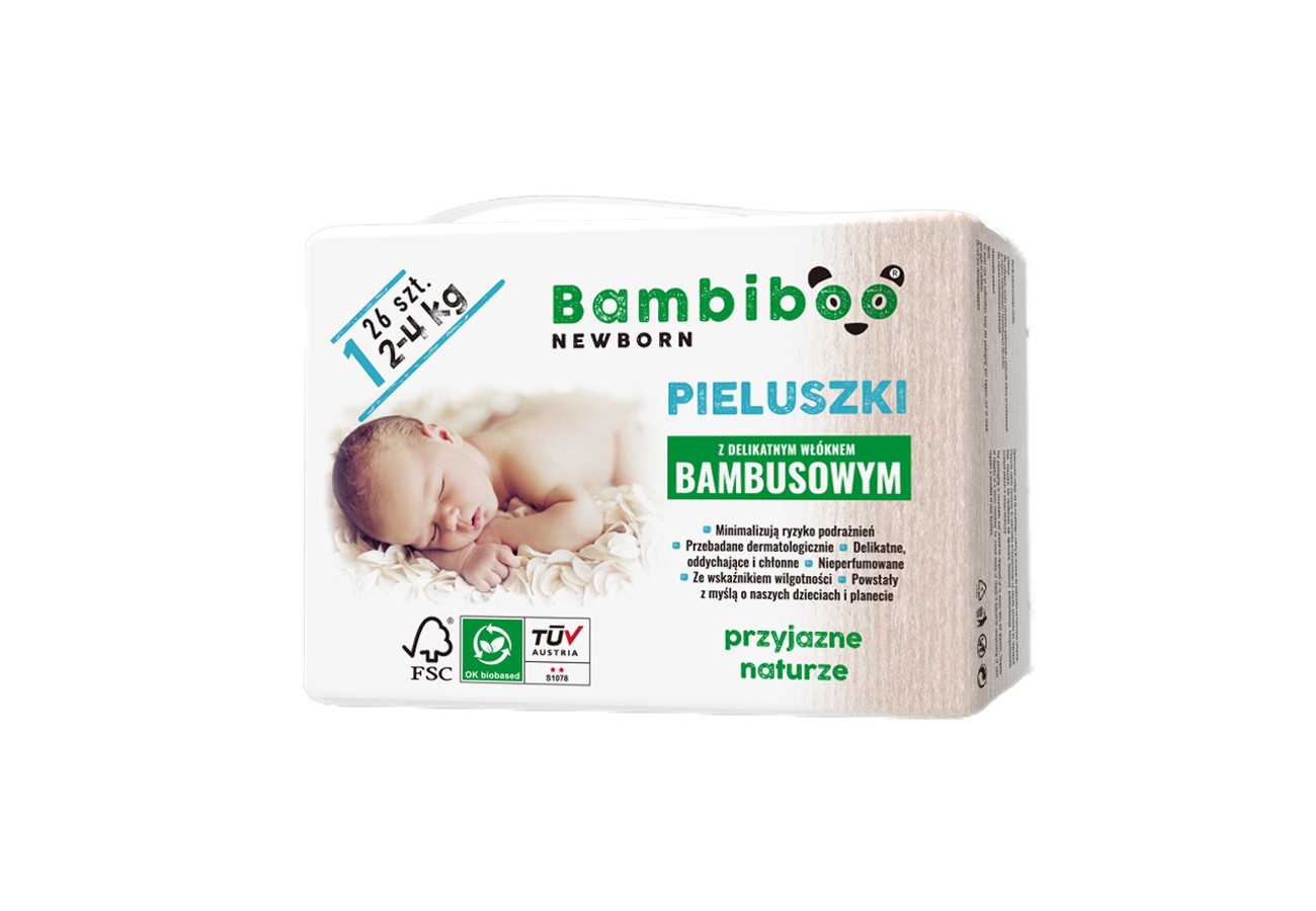 bambiboo newborn pieluchy bambusowe