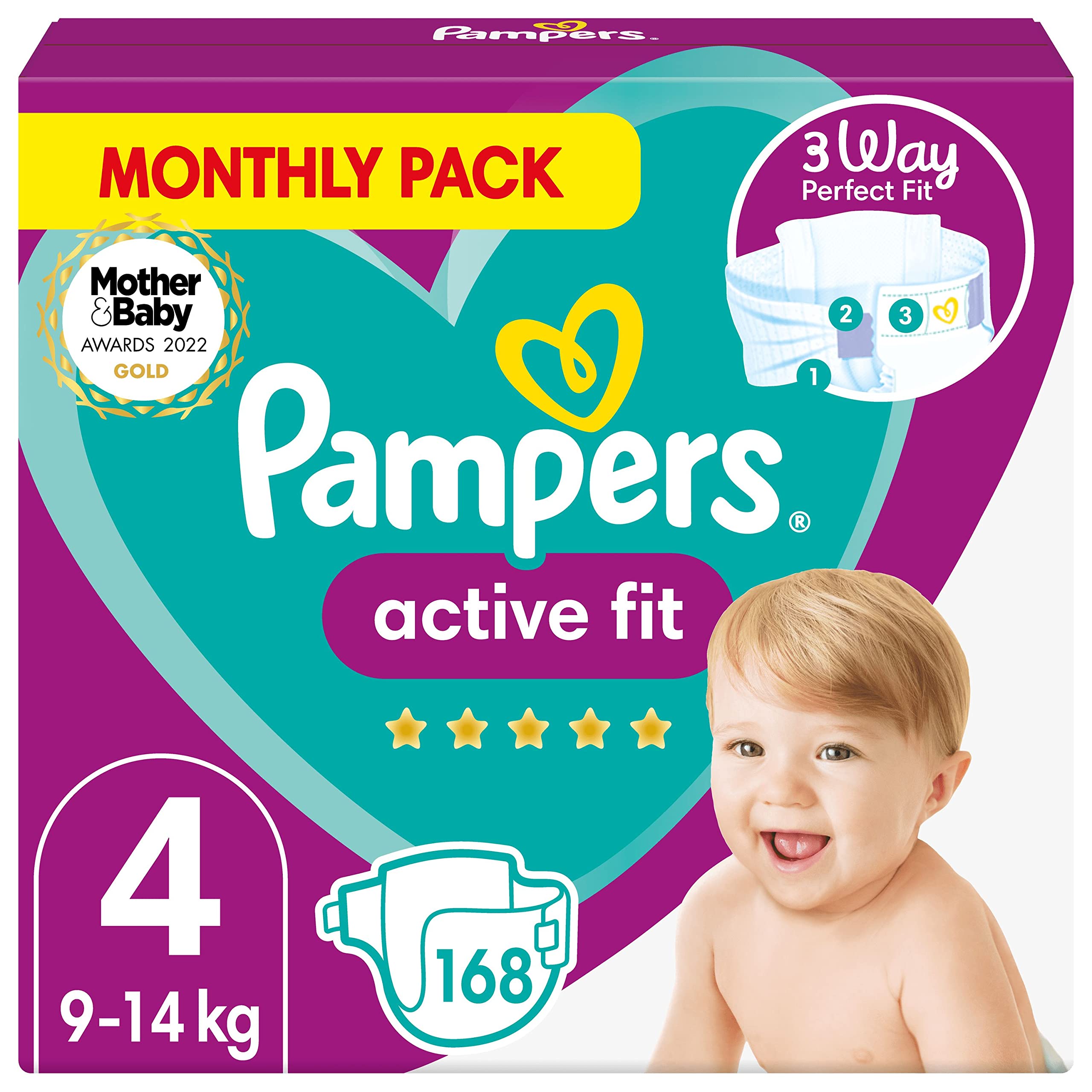 pampers 4+ active fit male paczki