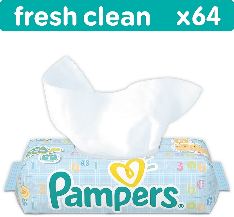 chusteczki pampers natural clean 12x64
