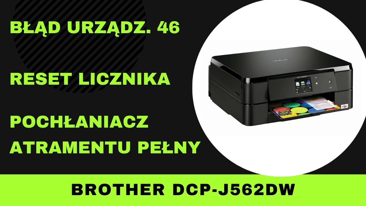 brother dcp j925dw pampers kasowanie błedu