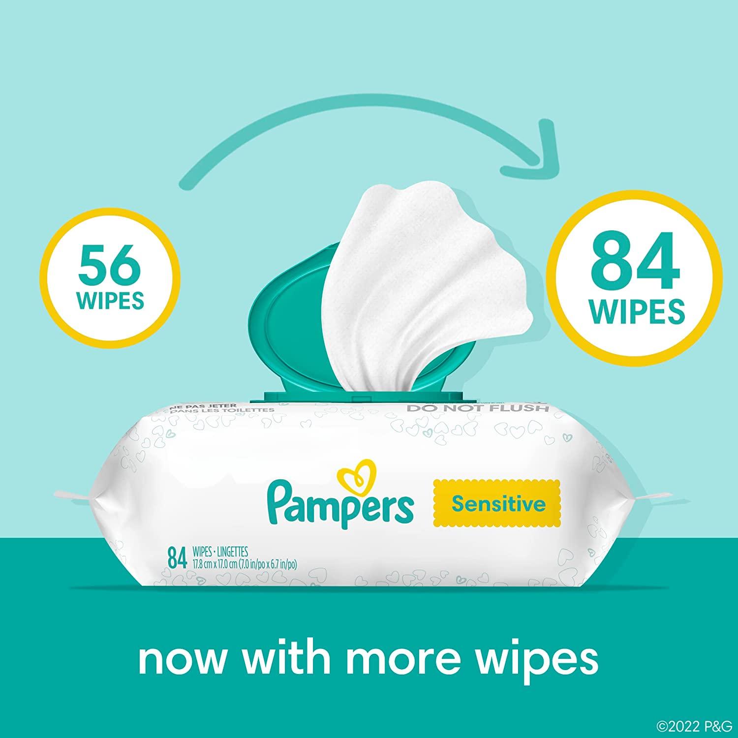 pampers sensitive 56 wipes