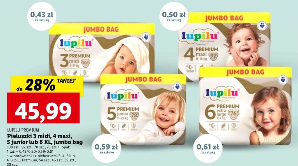 lidl pieluchy lupilu 6 50