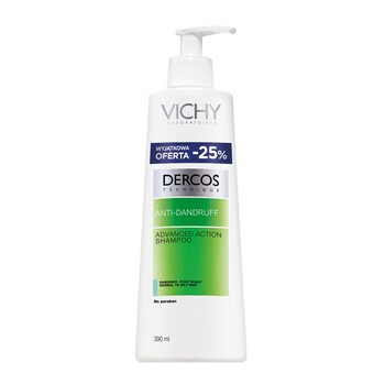 doz vichy dercos szampon przeciwłupieżowy 390 ml