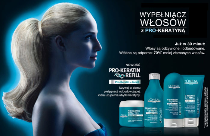 loreal pro keratin refill szampon odżywczo odbudowujący