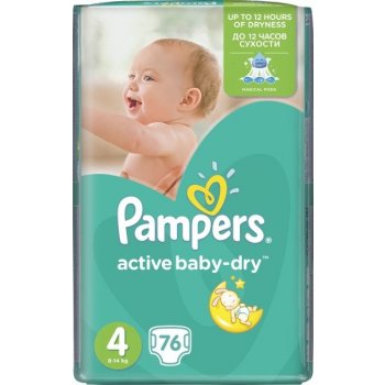 pampers active baby dry 4 76 szt