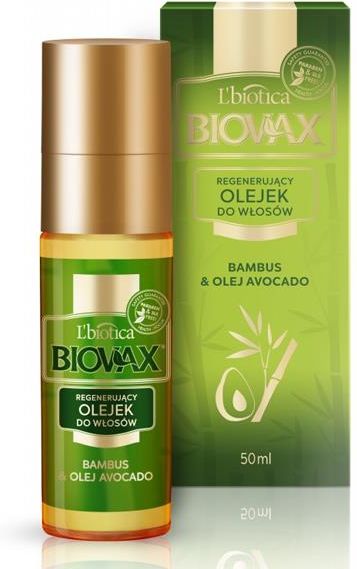 lbiotica biovax regenerujący olejek do włosów bambus & olej avocado