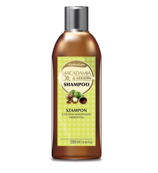 glyskincare szampon do włosów z olejem makadamia i keratyną