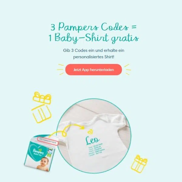 gratis t shirt pampers