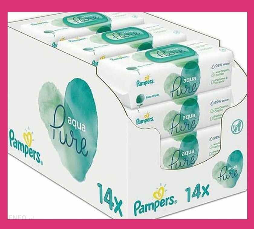 pampers aqua pure chusteczki nawilżające 14x