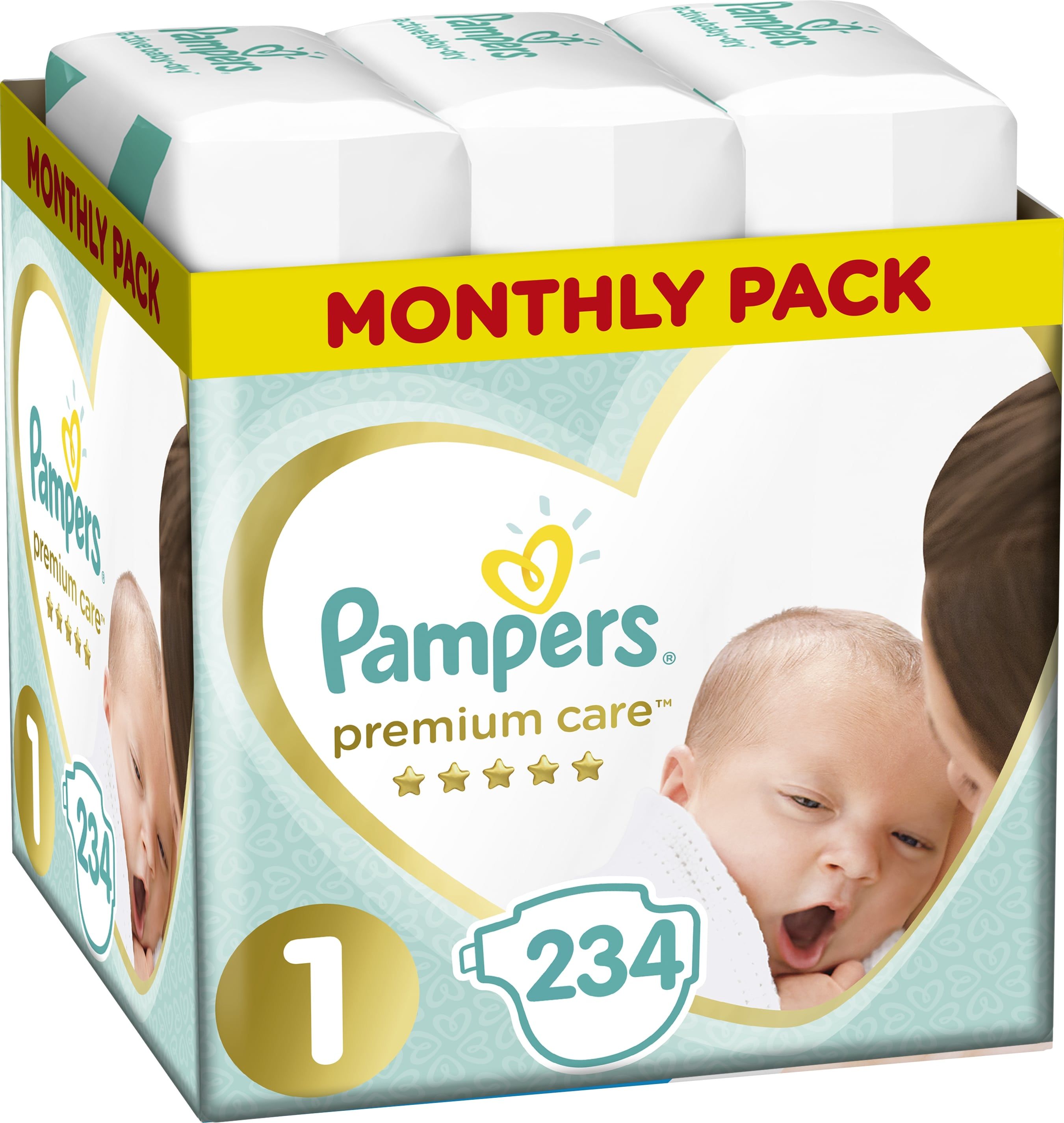 pampers premium care 1 newborn 234 ks