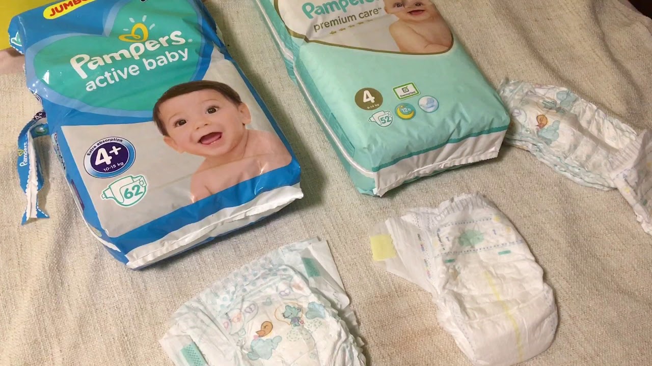 pampers active baby diapers vs premium care