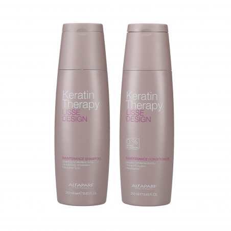 alfaparf lisse design keratin maintenance szampon 250ml odżywka 250ml