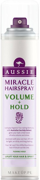 aussie miracle hairspray lakier do włosów 250 ml