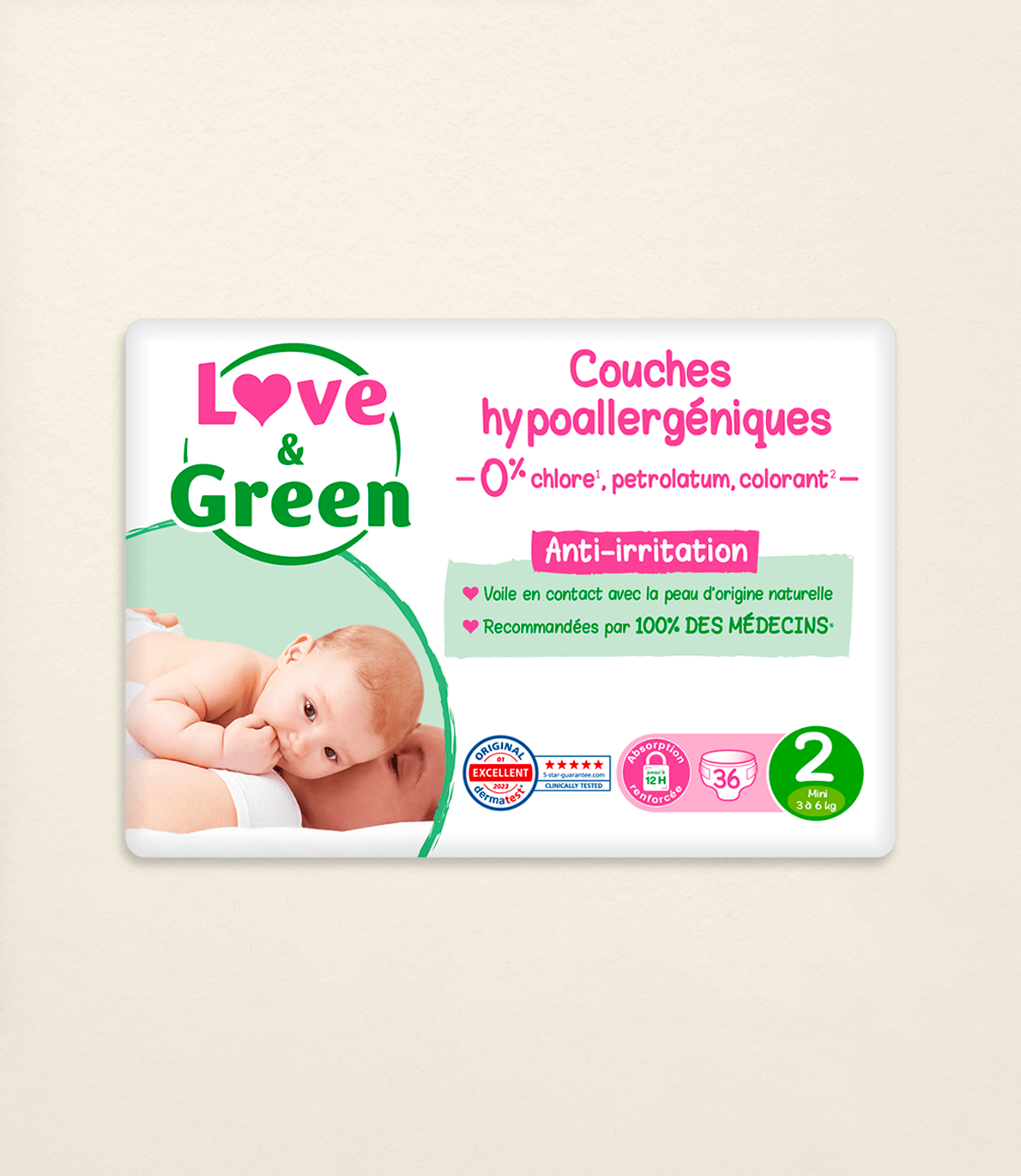 love and green pampers