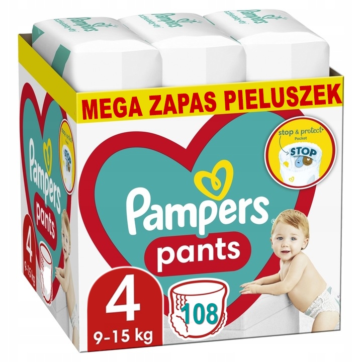 pieluchomajtki pampers pants 4 mega pack