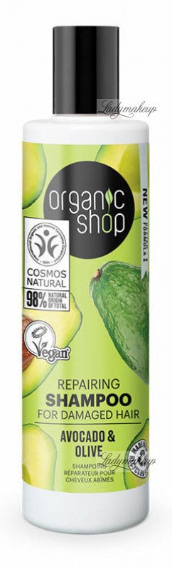 organic shop rewitalizujący szampon do włosów avocado i miód