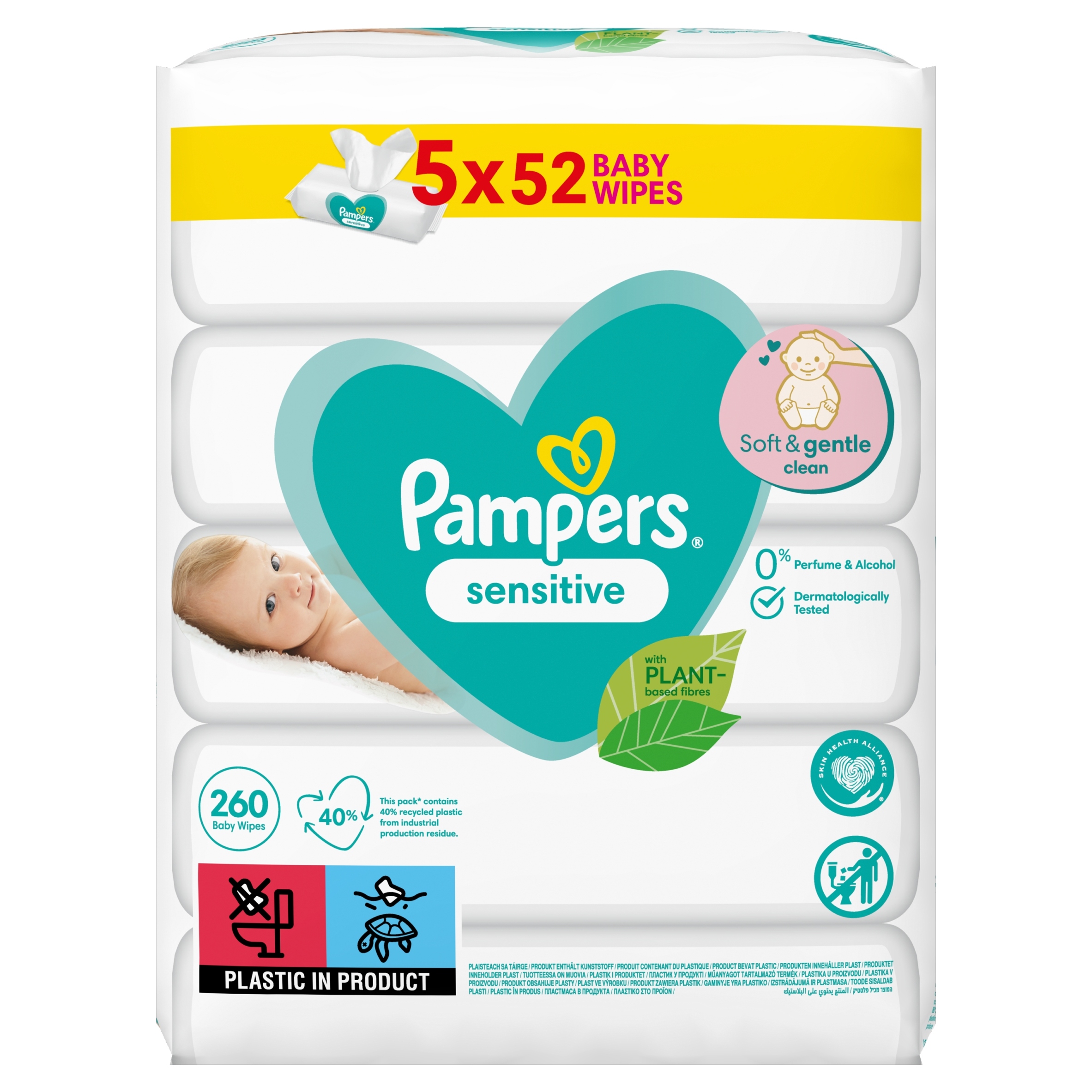 pampers sensitive chusteczki nawilżane 12x56 sztuk