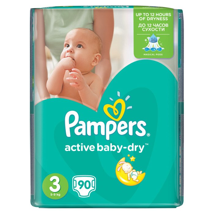 pampers baby dry 3 90 sztuk