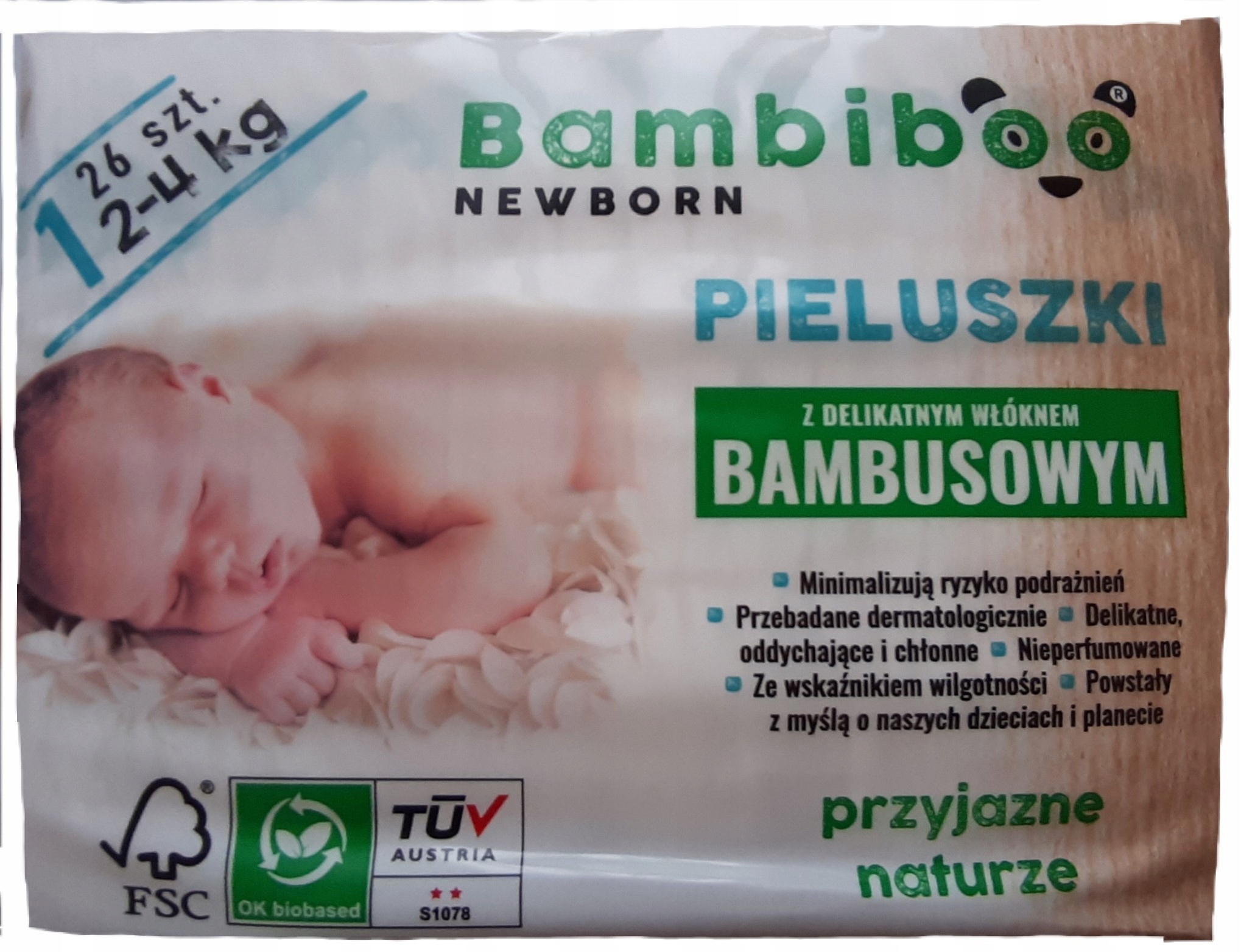 bambiboo newborn pieluchy bambusowe