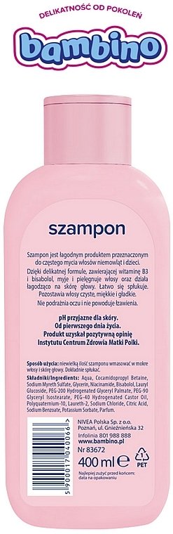 bambino szampon skład